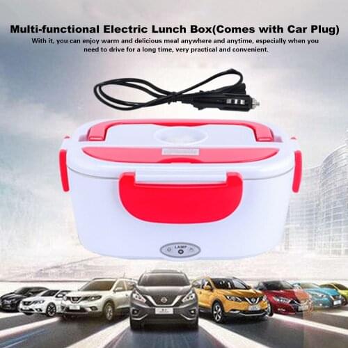 Portable Electric Lunch Box One-piece Separated Auto Car Food Rice Container Warmer Office Heated Lunch Box Home Dinnerware