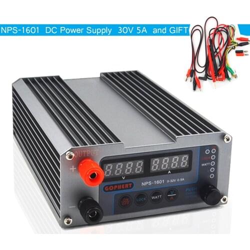 NPS-1601 Version Mini Adjustable Digital Switch DC Power Supply WATT With Lock Function 0.001A 0.01V 32V 30V 5A 3205II Upgraded