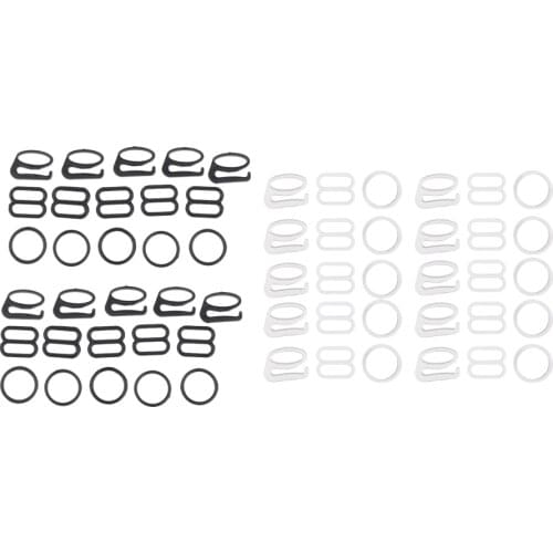 10 Sets Nylon Bra Strap Adjuster Slider/Hooks/O Ring Lingerie DIY Sewing Crafts