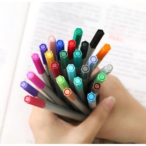 Fineliner Pen Mark Pen Refill 12Pcs 17cm Double Needle Tip Soft Pen Point Pen Calligraphy Sketch Brush Drawing Script Hand Pen