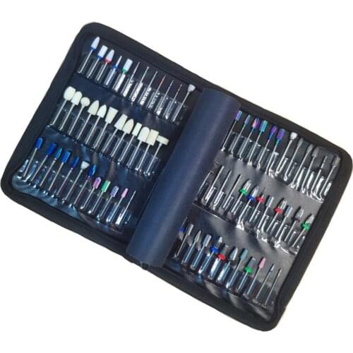 Grinding 72 Slots Nail Drill Bits Holder Box Case for Home Use or Nail Salon