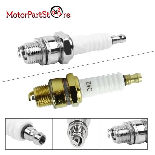 2pcs High Performance Spark Plug Z4C Fit For 49cc 50cc 60cc 66cc 70cc 80cc 2-Stroke Engine Motorized Bicycle Moped Scooter