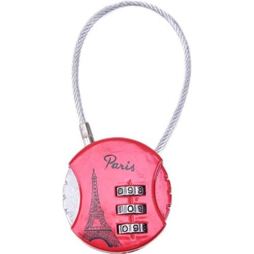 3-Digit Password TSA Steel Wire Lock Customs Code Lock for Travel Suitcase Luggage
