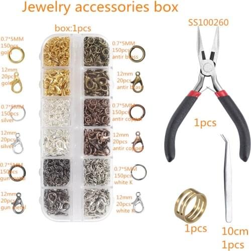 309/614/1024pcs Lobster Clasp Handmade Combination Suit DIY Fashion Jewelry Findings Making Box Jewelry Tool Beads Accessories
