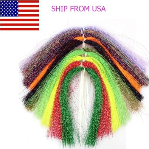 32 Bags Fly Tying Material Crystal Flash Holographic Fishing Lure Tying Making 32 Colors 150pcs/bag USA Shipping