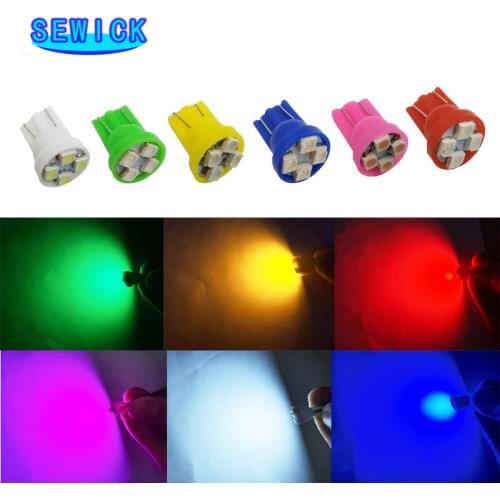 500Pcs T10 Led 194 168 1210 4 SMD 4 LED Super Bright LED Light Bulbs White Reading Light Car Door Light 12V