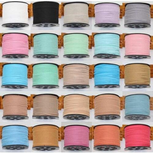 100 yards/roll) Diy accessories wire 2.7mm deerskin rope double faced velvet knitted bracelet necklace cords