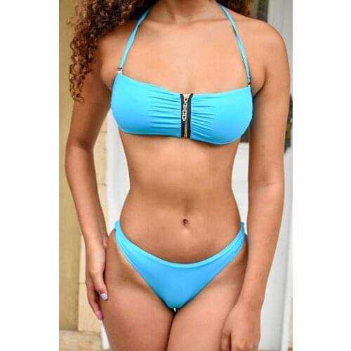BANDEA Sexy 2020 Bikini Set Zipper Swimwear Women Solid Swimsuit Push Up Bikini BathingSuit Beachwear Biquini