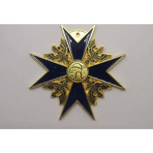 WW2 Prussian German Army WWI Big Gold Black Eagle Medal Badge