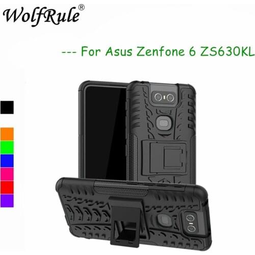 Case For Asus Zenfone 6 ZS630KL Cover Dual Layer Armor Silicone Back Case For Asus Zenfone 6 2019 Holder Stand Shell For Asus 6z