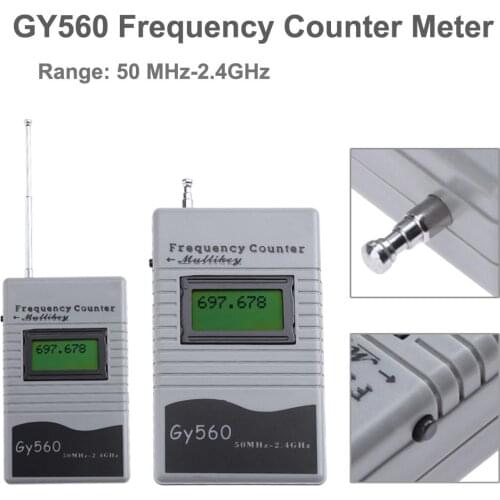 Digital Frequency Counter 7 DIGIT LCD Display For Two Way Radio Transceiver GSM 50 MHz-2.4 GHz GY560 Frequency Counter Meter