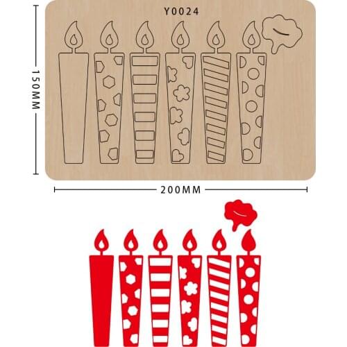 Candle Decoration Christmas Stamps And Dies For Card Making Slimline Metal Knife Mold Diy Craft Suitable For Big Shot Machines