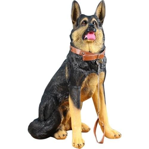 Handmade Creative Large Wolf Dog Ornaments Simulation Resin Lucky Animal Model Home Living Room Courtyard Decorations Ornames