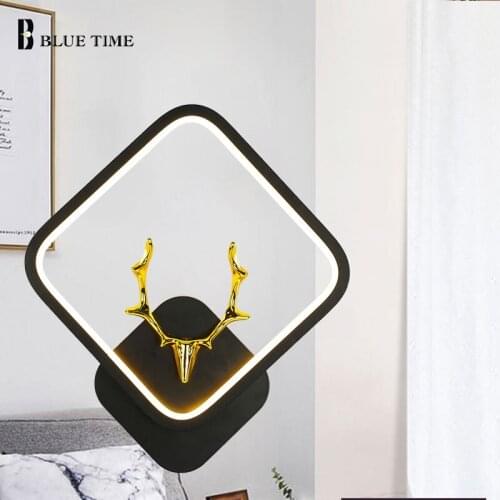 Creative Led Home Wall Lamp For Bedroom Bedside Living room Dining room Sconce Wall Light Lustre Fixtures Metal Body 110V 220V