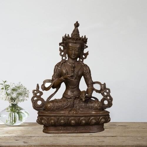 Casting Bronze Religious Buddha Statue Sculpture Bronze Tibetan Buddha Figurines Art Decor For Home Or Temple Decoration