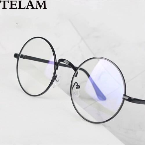 Metal round glasses anti blue light retro college female glasses Computer glasses gaming mens glasses transparent lenses
