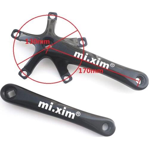 Mi. Xim Road Bike Crank Arms 170mm 130BCD Aluminum Bicycle Crankset MTB Road Bike Bottom Bracket Crank Arm for Folding Bike
