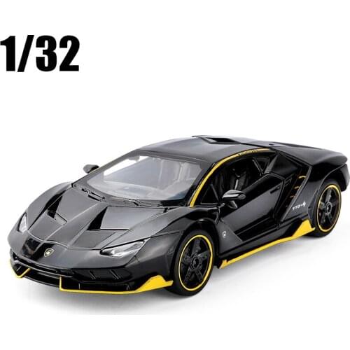 LP770 LP740 1:32 Car Alloy Sports Car Model Diecast With Sound Light Super Racing Lifting Tail Pull Back Car For Children Toys