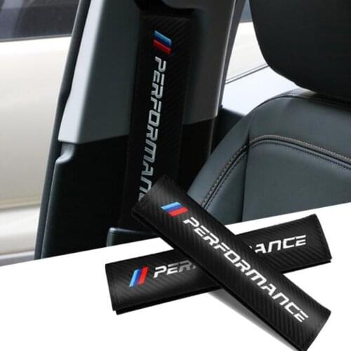 2Pcs Fashion Car Seat Belt Cover Car Styling Auto Case for BMW PERFORMANCE X1 X3 Car Interior Assessoires
