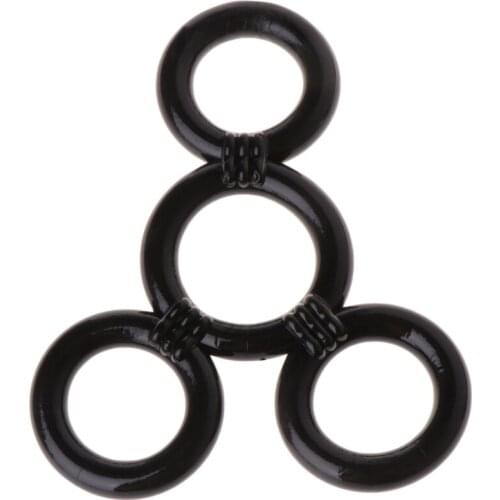 Four Rings Men Soft Stretchy Penis Cock Ring Erection Keeper Enhancer Prolong Adult Sex Toy