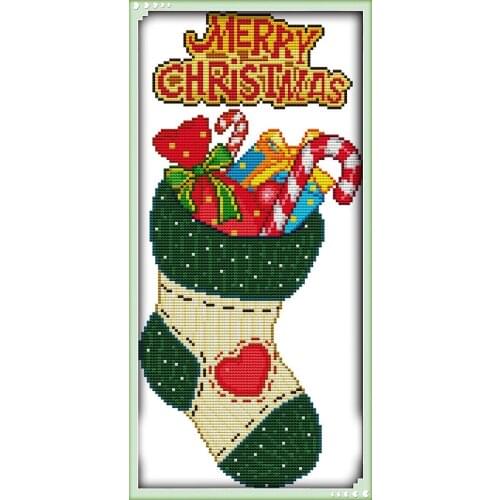 Merry Christmas cross stitch kit cartoon candy x-mas aida 14st 11ct count canvas stitches embroidery DIY handmade needlework