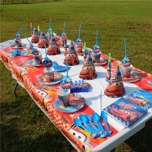 Baby Boy First Birthday Party Supplies Cars Disney Party Set Birthday Theme For Baby Shower Disney Cars Disposable Tableware Set
