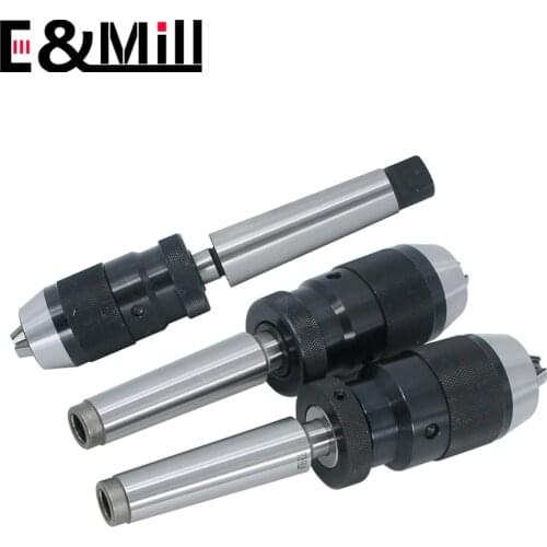 1set Automatic B10 B12 B16 B18 B22 drill chuck Keyless drilling chuck Self Tighten Locking clamp range 0.5-6mm 1-10mm 1-13 1-16