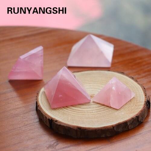 Natural Stones Crystal Point Rose Quartz Tower Healing Stone Pink crystal Energy Ore Mineral Obelisk Home Ornaments