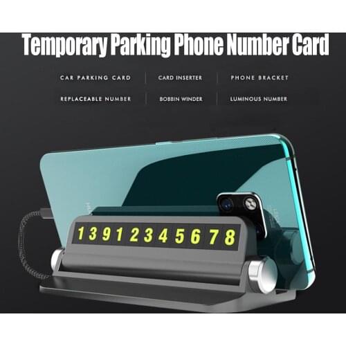 Phone Number In Car Parking License Plate Temporary Stop Sign Temporary Car Parking Card Phone Number Card Plate Hidden Switch