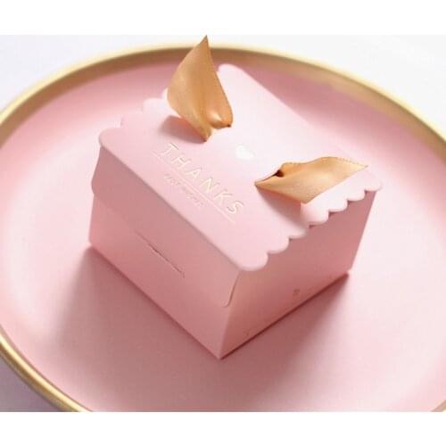 NEW Packaging Paper Candy Gift Boxes Unicorn Party Wedding Dragees Cake Box with Ribbon Flower Box Craft Packages Wrapping Bags