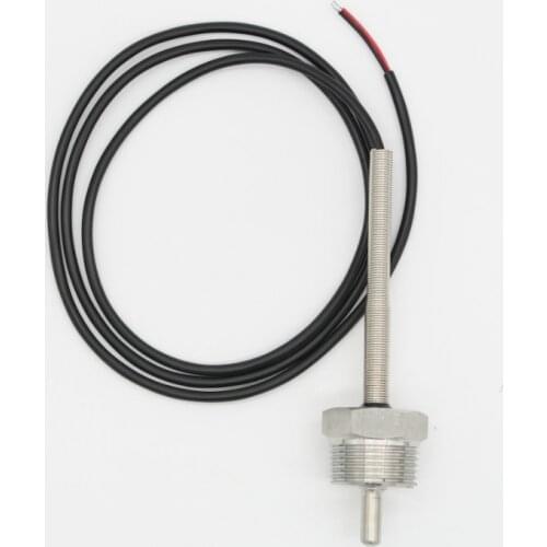 NTC 3950 10K Thermistor Temperature Sensor SUS304 OD 6mm Probe Wire 1m -40~150 Degree Thread 3/4 pipe L30mm-300mm
