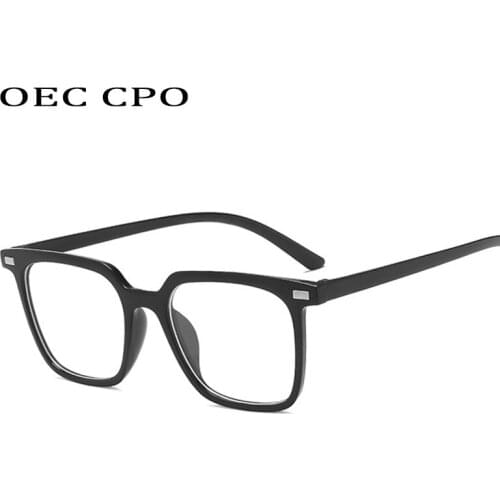 OEC CPO Fashion Clear Square Glasses Frame Women Optical Myopia Frame Men Trending Styles Transparent EyeGlasses O560