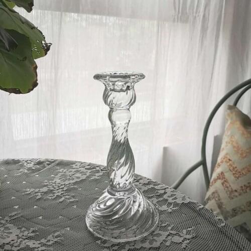 Candle Holders Glass For Birthday Decoration Decorative Handmade Nordic Candle Holder Romantic Ornament Candlestick Holder