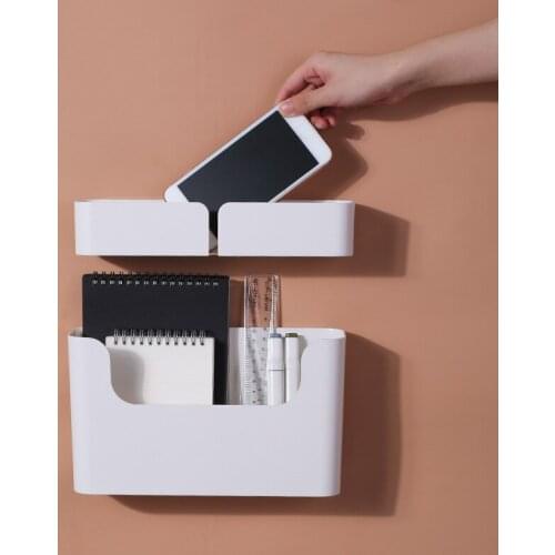 Floating Wall Mounted Shelves Self-Adhesive Bathroom Organizer Waterproof Ledge Shelf Wall Storage Shelves for Bedroom/Kitchen