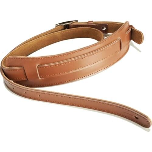 Durable Leather and Metal Buckle Electric Guitar Strap Belt Shoulder Pad Adjustable Vintage Guitar Straps