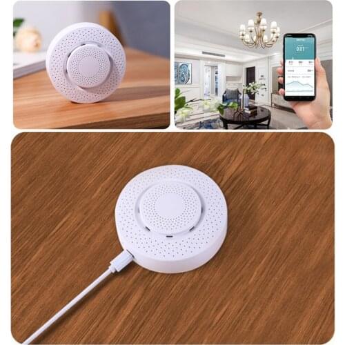 Tuya 1000ppm WiFi Smart CO2 Detector Temperature Humidity Sensor Tester Formaldehyde VOC Carbon Dioxide Gas Meterfor AppControl