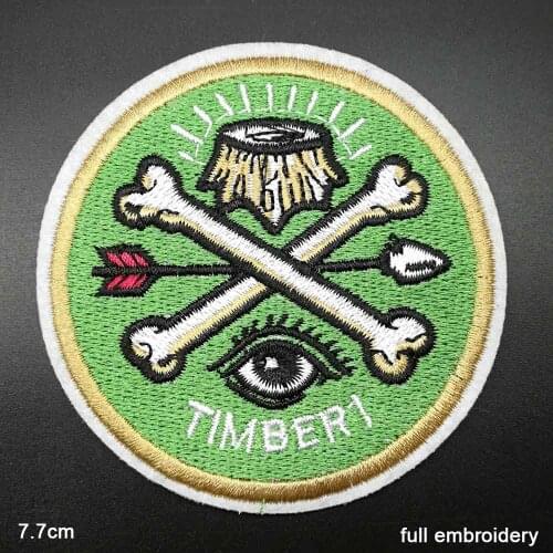 Stump Bone Arrow Eye Full Embroidery Iron On Embroidered Clothes Patches For Clothing Stickers Garment Wholesale