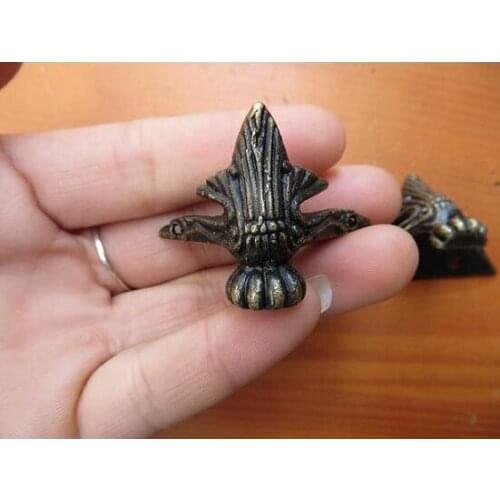 30pcs/lot Antique foot decorative corner theropod box four sides Foot alloy foot wooden palette feet