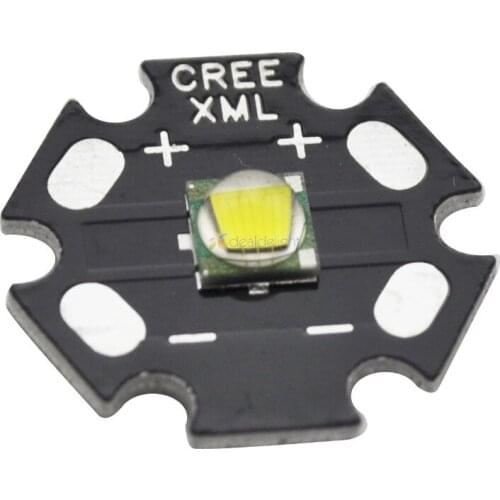 5PCS Cree XLamp XM-L U2 10W White Color LED Light Emitter Bulb mounted on 16mm 20mm Star PCB For Flashlight