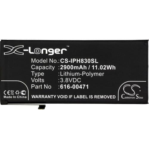 Cameron Sino 2900mAh Battery for Apple A1984,A2105,A2106,A2108,iPhone 11.8,iPhone XR,616-00471