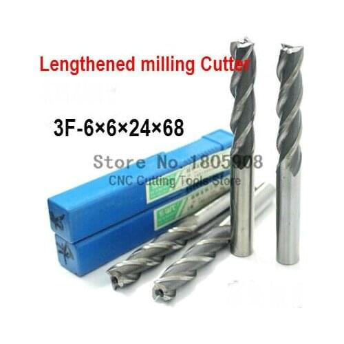 Free shipping 5pcs 6.0mm 3 Flute HSS & Extended Aluminium End Mill Cutter CNC Bit Milling Machinery tools Cutting tools