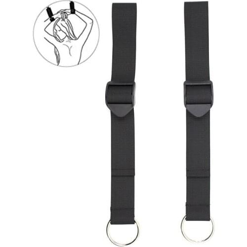 Candiway Adjustable Soft Nylon Strap Hanging Door Handcuff Restraint Fetish Bondage SM Adult Game Sex Toy For Couple