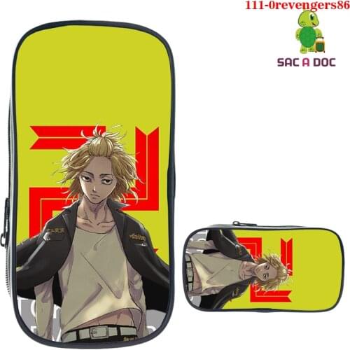 3D Tokyo Revengers Pencil Case Anime School Supplies Cosmetic Bags Tokyo Revengers Cosplay Makeup Collectible Boys Gifts Hip Hop