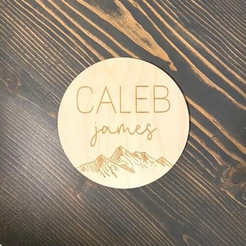 Custom Wooden Mountain Name Sign,Nursery photo booth props,Hospital Sign Birth Announcement,Baby name gift,New Born Gift