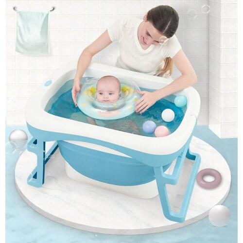 Baby Bath Tub Baby Tub Children Bath Barrel Folding Bath Can Swim Home Bath Barrel Newborn Large
