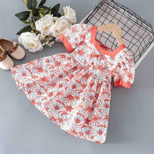 Summer baby girl clothes kids princess birthday party tutu dresses dress for girls baby clothing outfit short-sleeved thin dress