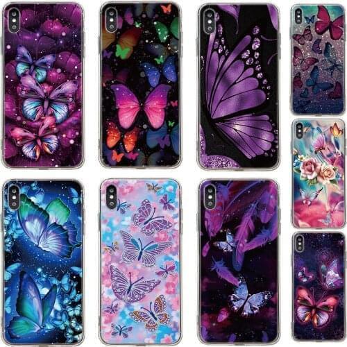 For Asus Zenfone ROG phone 3 ZS661KS 2 ZS660kl 5 ZS673KS 7 Pro ZS671KS ZS670KS 6 ZS630kl 8 Flip 8 ZS590KS Butterflies Soft Case