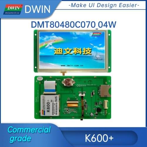 DWIN 7 Inch LCD Modules 800*480 TFT Display HMI Smart Intelligent Touch Panel DMT80480C070_04W