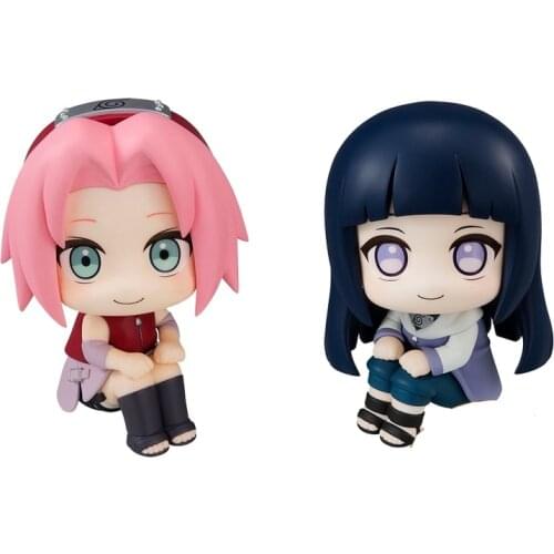 Pre-Sale Narutos Anime Haruno Sakura Hyuga Hinata Action Figures Q Version Hand-Made Pvc Model Collectible Toy for Children Gift