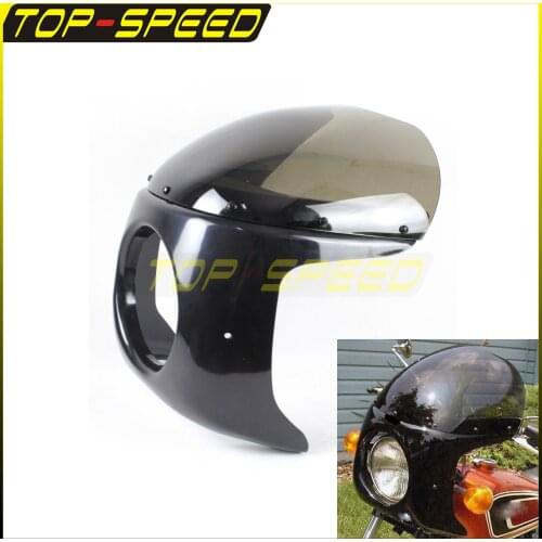 Retro Cruiser Cafe Racer 7" Headlight Fairing Front Fairing Light Mask for Yamaha XS XV Suzuki GN GS GR GT 125 200 250 400 650